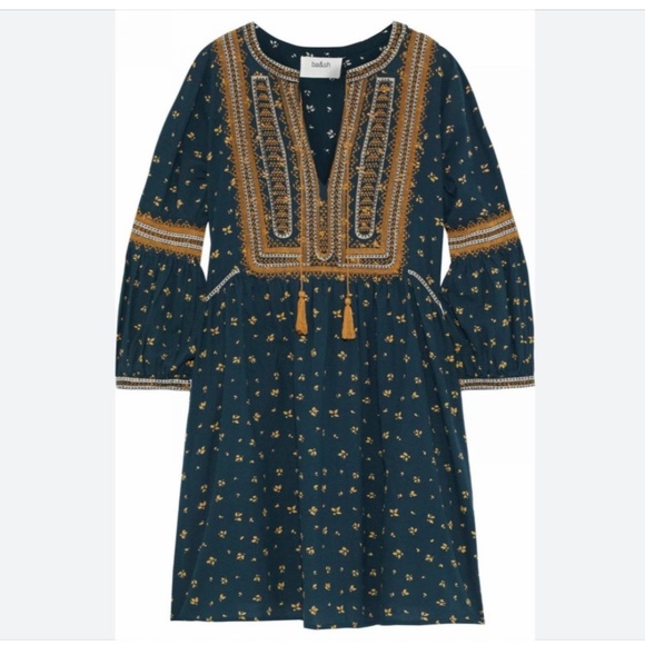 ba&sh Embroidered Cotton Anily Lady Dress - sz M/8 - Picture 5 of 8